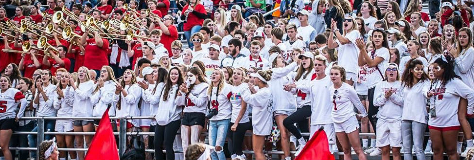 Whitehall students in stands Fall 2018